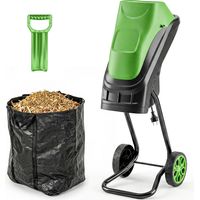 Broyeur de Végétaux Électrique 2500 W, Broyeur de Branches avec Sac de Collecte 45L, 4300 tr/min, 44x34x96cm, Vert