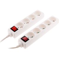 Lot de 2 blocs 4x16A + interrupteur - Blanc - Zenitech