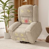 BLANKETSWARM - Fauteuil releveur électrique massant, fauteuil massant relaxation - 8 points massage - chauffage lombaire - Inclinaison jusqu'à 160° - repose-pieds - poches - port usb - tissu technolog