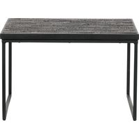 Table basse carrée 60x60x38 cm en bois noir