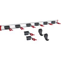 BRUNS Alu-Gerätehalter-Set, inkl. 8 Halter, 2 Haken und mit Schiene 1000 mm