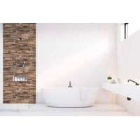 Panneau mural VIPANEL Rénovation rapide pour salle de bain, bois acajou mat 100 x 255 cm, ep. 3 mm