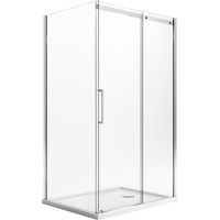 Parois cabine de douche angulaire avec easy-clean h 200 verre transparent 8 mm mod. Prime duo 1 porte 70X150 vers droite
