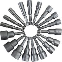 6-19mm Magnetic Nut Setter Driver Drill Bit Set 1/4 inch Hex Shank Quick Change Metric Nut Driver Set - 10pcs