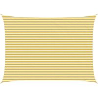 Sunshade Sail Yellow and White 5 x 8 m HDPE vidaXL