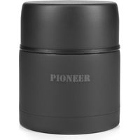 Pioneer Flasks - Borraccia termica sottovuoto a prova di perdite, Acciaio inossidabile, Nero, 500ml / 0.5L
