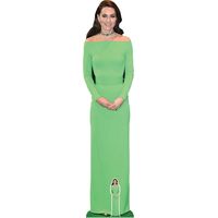 Figurine en carton Catherine Middleton - Princesse de Galles - en robe verte - Haut 177 cm