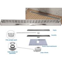 Canaleta de ducha de acero de 75 cm CN75-01KIT – Brixo
