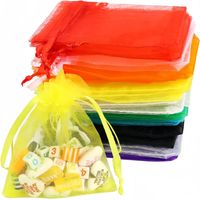 100Pcs Sacs Organza, 7 x 9 cm pochette organza Mixte Couleurs, Sac Organza, Pochette Bijoux, Sachets de Lavande,Pour Mariages, Festival, Noël, Anniversaires