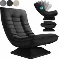 Black fabric relax chair - 5 way adjustable 360 swivel