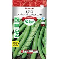 Semillas de habas de Sevilla de vaina larga BIO Los Dedos Verdes 30g