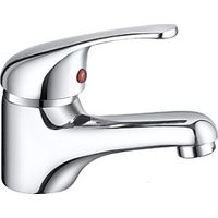 Monocomando lavabo serie Delfina con piletta 1" 1/4 e cartuccia 40 mm rubinetteria ottone cromo