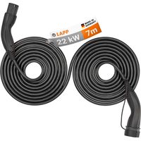Cavo di ricarica autoretrattile di Tipo 2, fino a 22 kW, m, nero, (5555934054) 32 A, trifase, per la ricarica di auto ibride ed elettriche con connessione di Tipo 3.