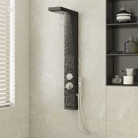 Panneau de douche en aluminium noir