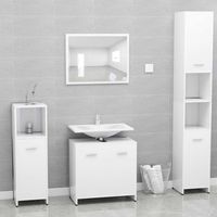 Meuble de salle de bain Mobilier de salle de bain - Blanc Aggloméré BV862676 - BonneVie