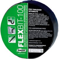 NASTRO AUTOADESIVO ELASTOMERO-BITUME FLEXBIT-HD- H. 100 mm x 10 m- FACOT- pezzi 1