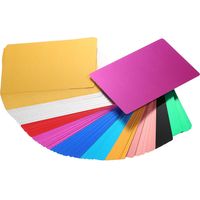 Cartes de visite vierges en aluminium multicolore, matériaux pour gravure CNC, pour cartes à faire soi-même