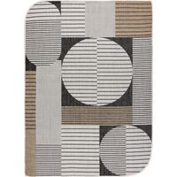 Tapis en sisal ORGANIC 2769 Géométrique écru / noir – naturel, forme irrégulière moderne beige 240x330 cm
