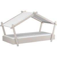 Lit cabane enfant moderne gris clair Mallaury