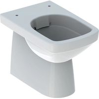 Inodoro de pie, lavable blanco brillo - Geberit Rimfree Selnova Square - Con copri wc Standard