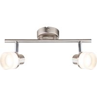 Lampada da parete e da soffitto Faretto da soffitto a 2 fiamme Lampada da soffitto a due faretti, mobile, 2x 3,5 Watt LED 190Lm bianco caldo, L 31,5 cm