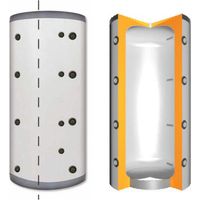 Ballon tampon 100 litres – Acier carbone lisse – Énergie solaire thermique et chaudière bois – Classe énergétique B – Plancher Chauffant Shop