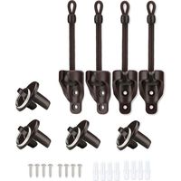 Pièces de rechange pour pare-soleil : attache, kit de boucle d'extrémité, résistant aux intempéries, compatible avec les stores enrouleurs extérieurs Coolaroo (marron, lot de 2)