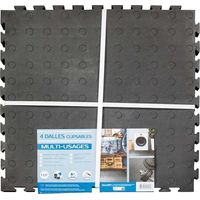 Dalles PVC clipsables 1m² imperméables - Lot de 4 dalles