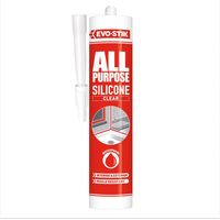 Evo-Stik All Purpose Flex Silicone Sealant, Clear, C20, Model 112896
