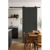 Porte Coulissante Effet Chêne Anthracite Grey Oak H204 X L73 Cm, Rail Roulettes Gd Menuiseries