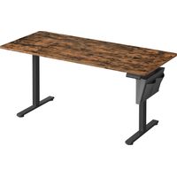 Songmics – Bureau électrique assis-debout réglable en hauteur 70 x 160 cm – 4 hauteurs mémorisables – Cadre en acier – Pochette de rangement