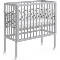 Beistellbett Sophie, Grau, 94 x 90 cm 2 Seitenschienen, Vitalispa