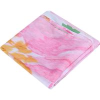 Rideau de douche à motif floral d'été avec crochets, pour baignoire, 180 x 180 cm