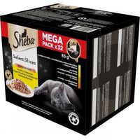 Sheba Vaschetta Multipack Selection in Salsa con Pollo e Tacchino da 32x85 gr