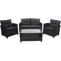 Set salotto giardino esterno salottino elegante HHG-089 XXL con cuscini antracite