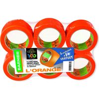 Satz 5+1 Mehrzweck-Klebeband Orange 33 mm x 50 m - Barnier