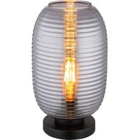Globo - lámpara de mesa - JEFREY - negro - vidrio - Ø 20cm - E27
