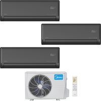 Ensemble climatiseur reversible Tri-split 5,2kw + 3,5kw + 3,5kw mural connecté SOLSTICE NOIR - MIDEA