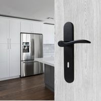 Poignées de porte EASY-K Ersa sans perçage noires 220x40mm Trou de clé L - Easy K