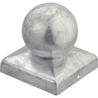 Chapeau de poteau sphérique acier galvanisé pour poteaux 12x12 cm