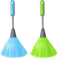 2-teiliges Set weicher Staubtücher für Küche, Computertastatur, Mikrofaser-Handstaubwedel, Fensterstaubwedel, Reinigungsstaubwedel, weiches Staubtuch (grün, blau)
