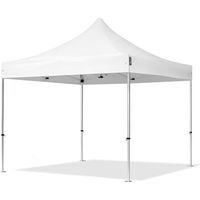 3x3m gazebo pieghevole PES 800, PROFESSIONAL 40mm alluminio, bianco