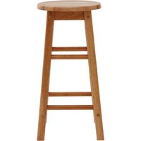 Premier Housewares Natural Tropical Hevea Wood Bar Stool