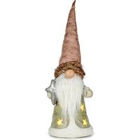 Deko-Figur Krist+ Grau Rosa Stern Kobold 18,8 x 54 x 21 cm