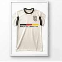 K-Möbel Cadre Maillot Bois Massif Blanc 60x90cm Vitrine Maillot de Sport