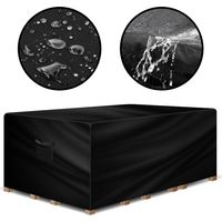 Gracious Gardens Waterproof Outdoor Patio Furniture Cover UV Resistant Heavy Duty Oxford Fabric - Rectangular - 200 x 160 x 70cm
