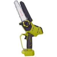 Mini tronçonneuse sans fil, tronçonneuse électrique sans fil de 15,2 cm avec pistolet à graisse et 1 batterie, mini tronçonneuse électrique rechargeable