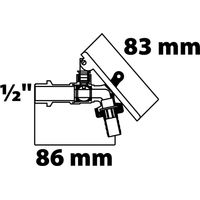 MS Kugel-Auslaufhahn, nickel, 1/2"AG x 3/4"AG x 1/2" T, abschließbar