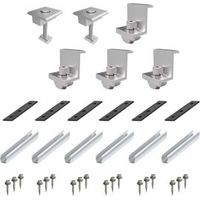 Fixation Panneau Solaire,Support Panneau Solaire,Kit de montage de panneaux solaires, accessoires de panneaux solaires pour centrale de toit-terrasse, montage de panneaux métalliques sur le toit