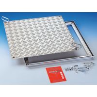 Schachtabd.15 KN RVA LW 100x60cm ALU Riffelblech geruchs-.u.wasserd.